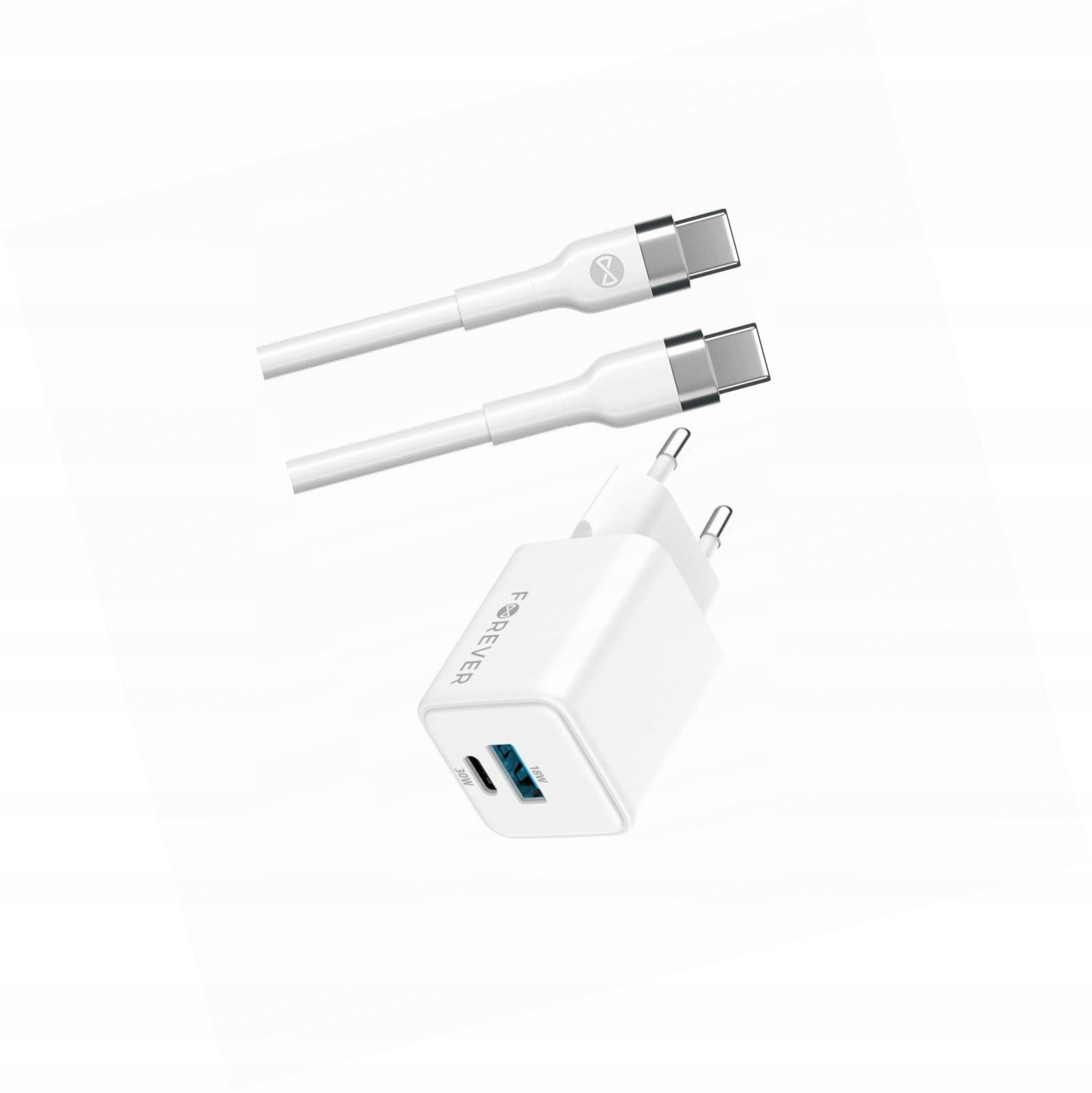 Szybka ładowarka GaN 30W 2 wejścia Usb i Usb-c z kablem do OnePlus 8T 5G
