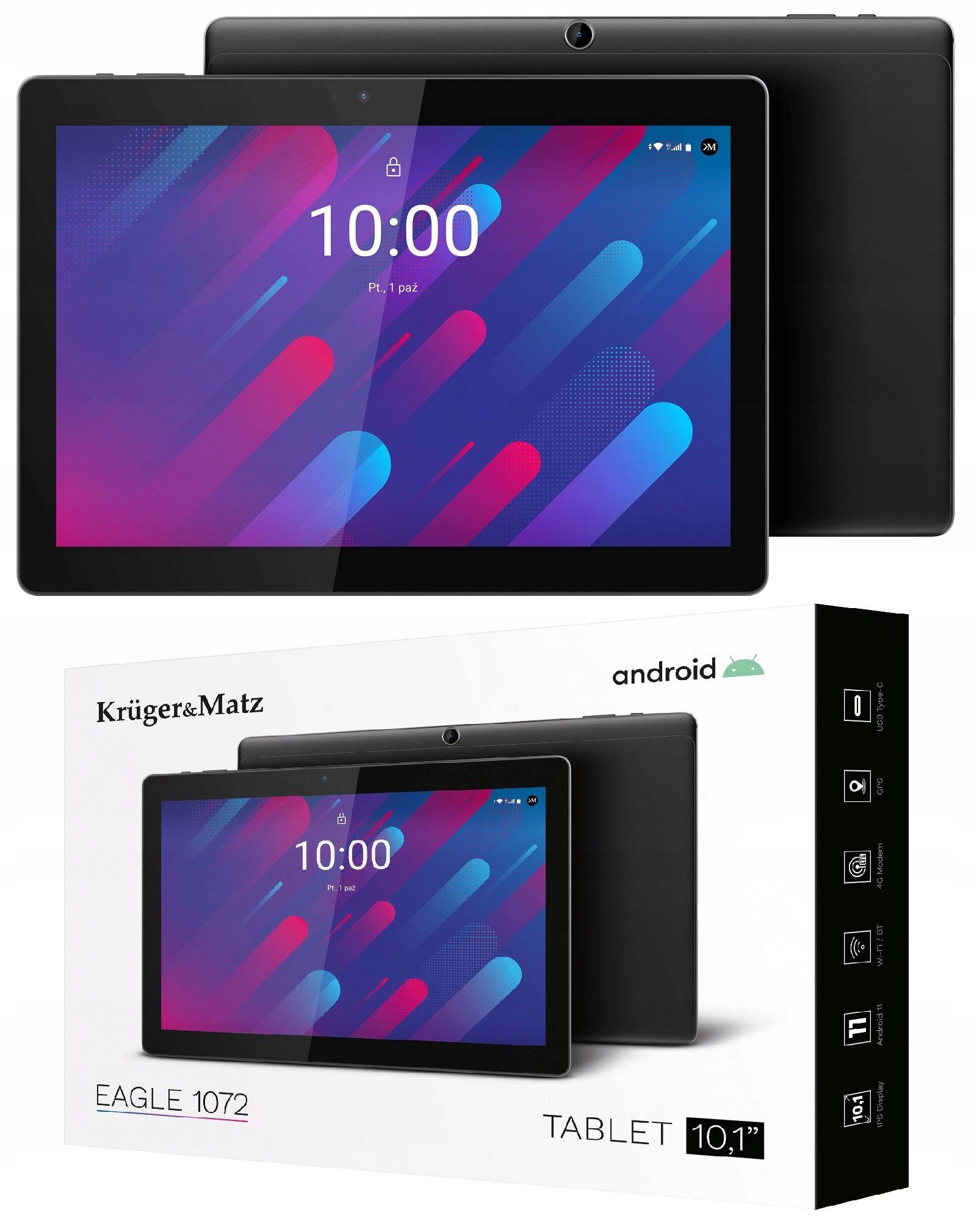 

Tablet 10,1' 4/64GB Lte Gps Kruger Matz Eagle 1072