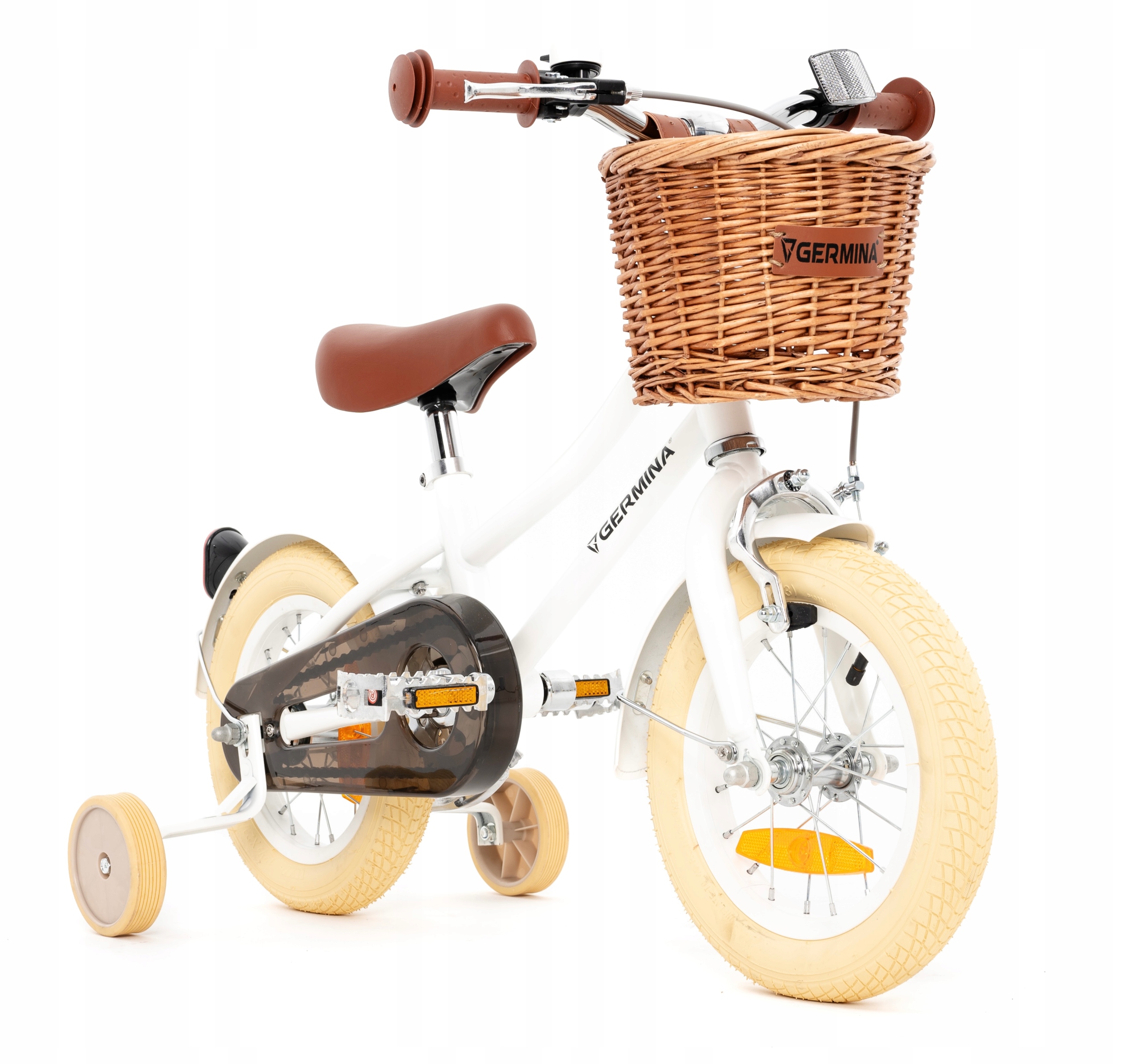 Rowerek dziecięcy Germina Vintage 12 dla dziewczynki 2-4 lata biały