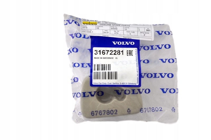 VOLVO XC90 V90 II mocowanie siatki w podsufitce OE Typ samochodu Samochody osobowe