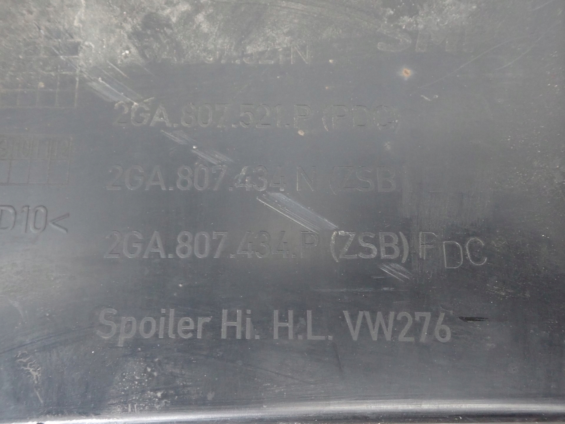 bumper rear part rear VW VOLKSWAGEN T ROC 2GA 2017