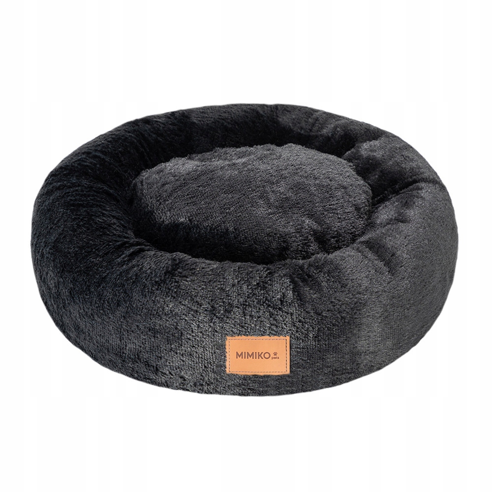 Levně Pelíšek Kulaté Černé Vel L 60 cm pro psa Mimiko.