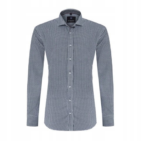 

Koszula męska slim fit w czarno-białą kartkę 41