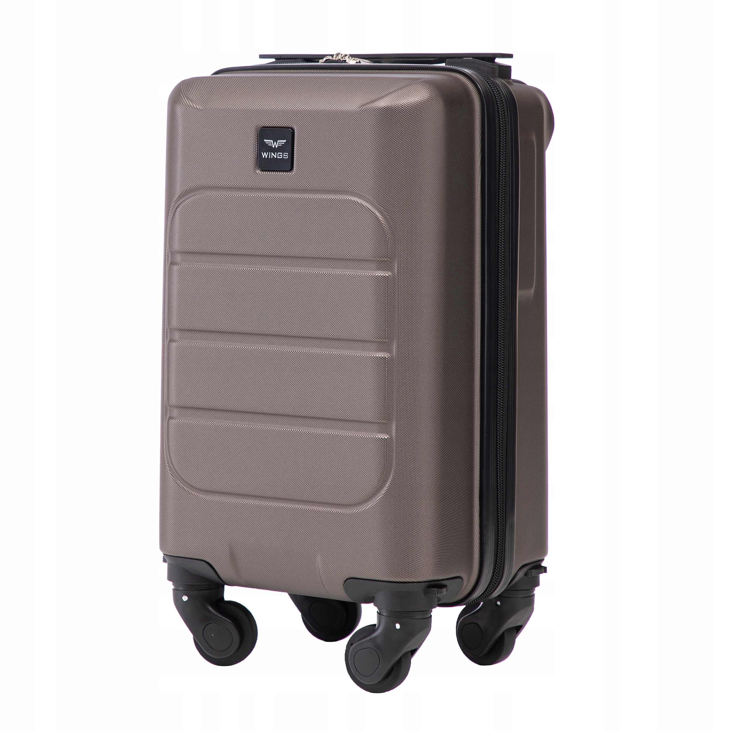 Wings Tvrdý kabinový kufr malý Abs 20 l Coffee
