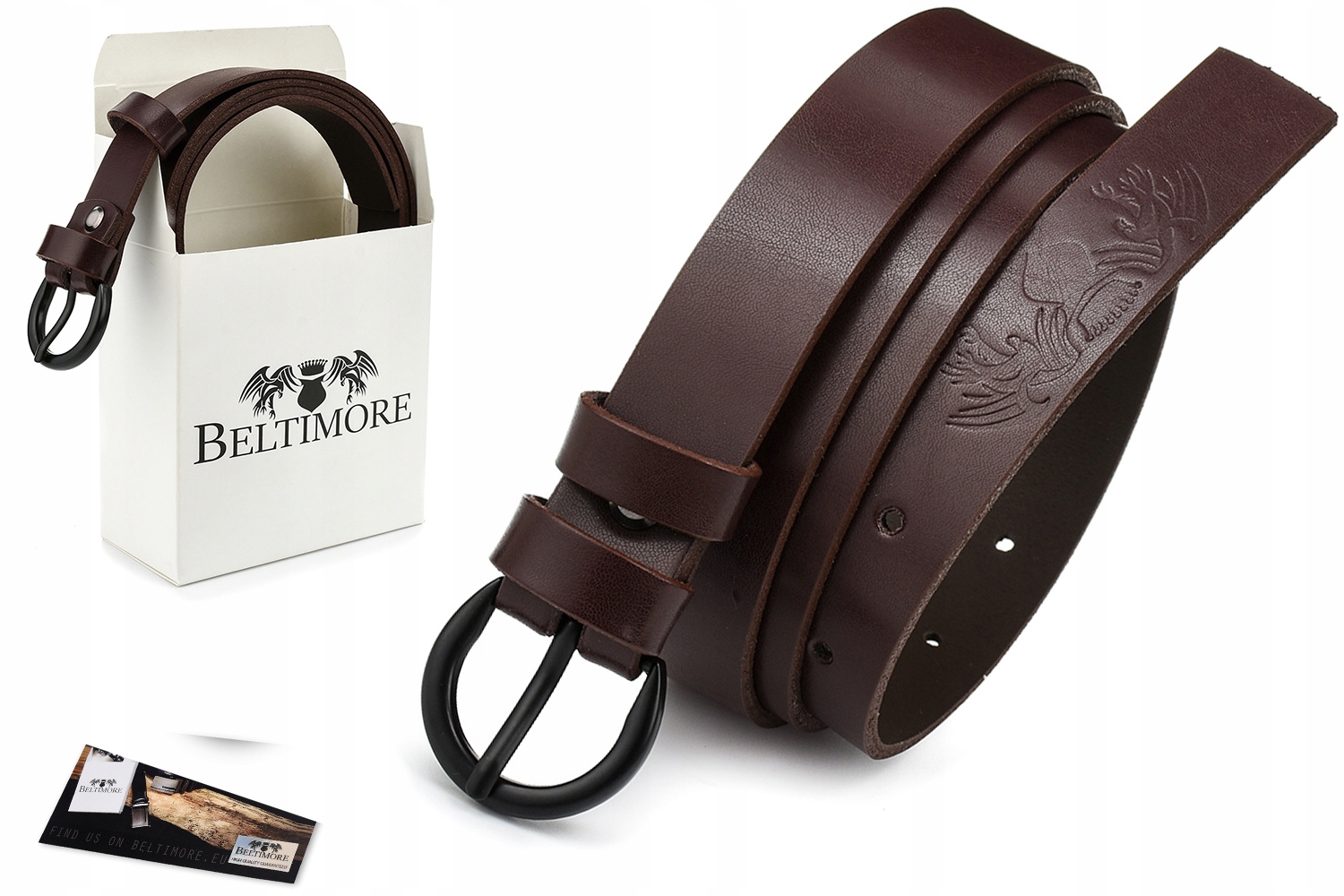 

Pasek skórzany damski do spodni sukienki Beltimore