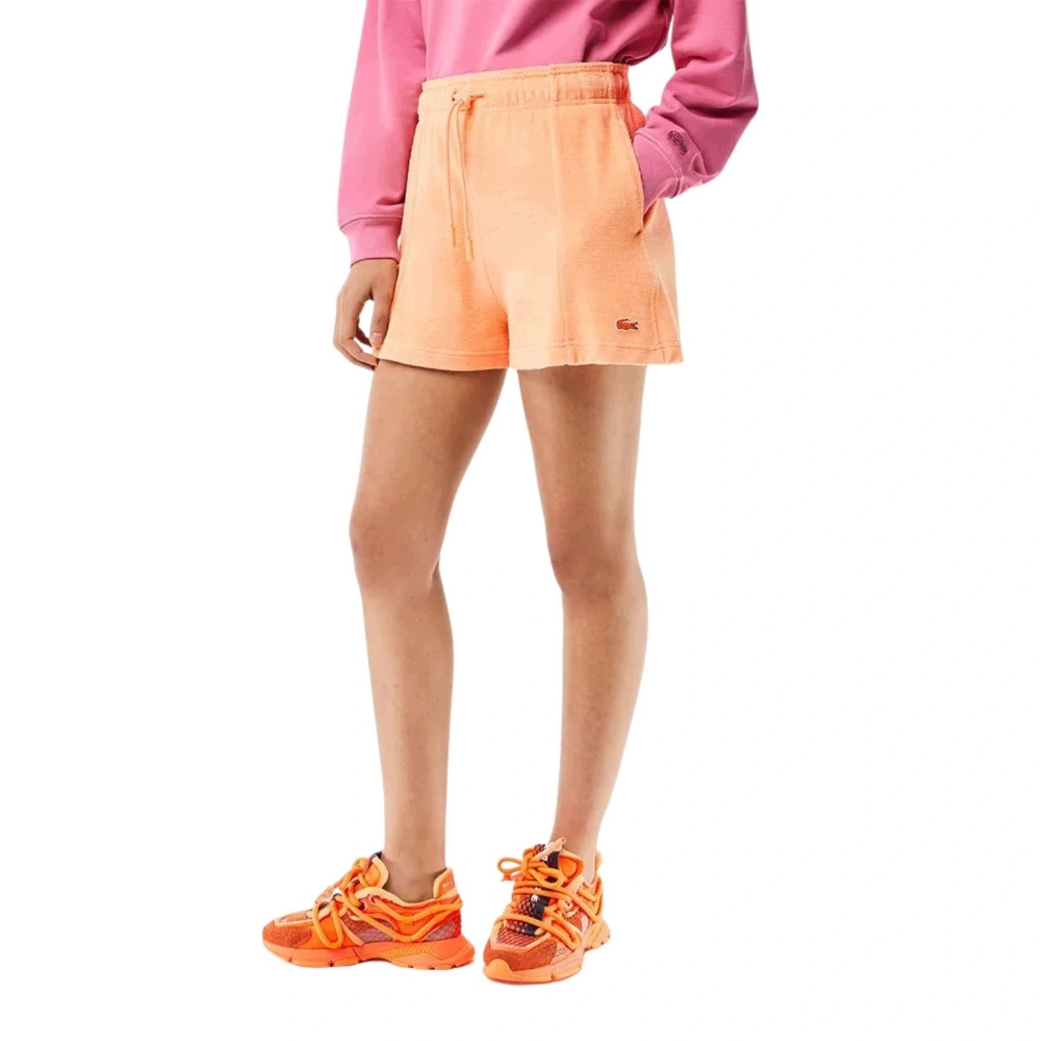 Kraťasy kraťasy Lacoste sportovní froté krátké oranžové vel. 36