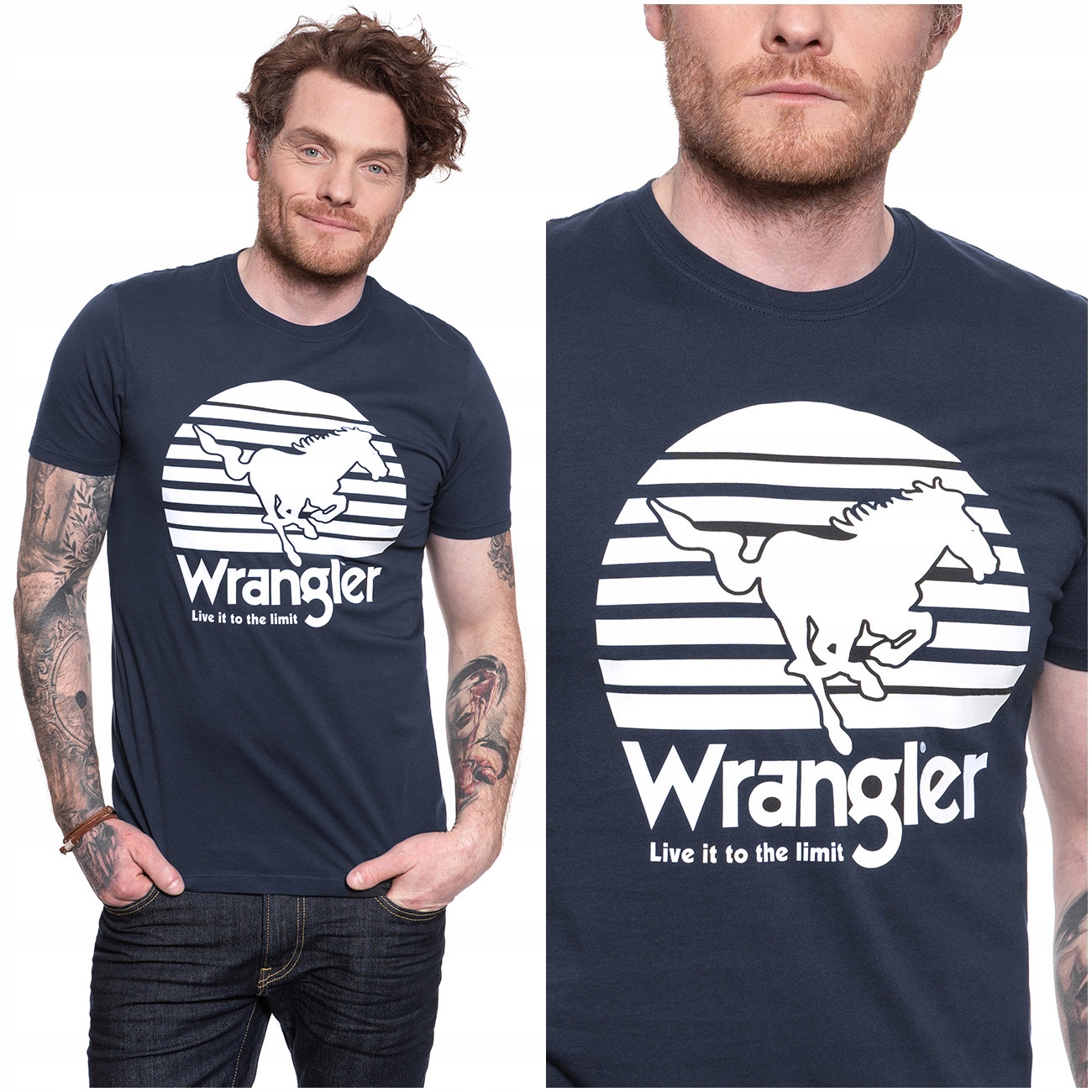 

Wrangler Ss Horse Męski T-shirt Koszulka Print S