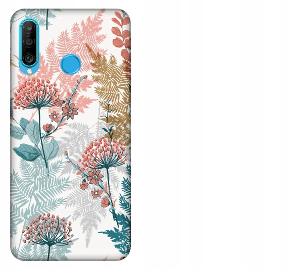 

Etui pokrowiec Huawei P30 Lite Floral kwiaty lisci