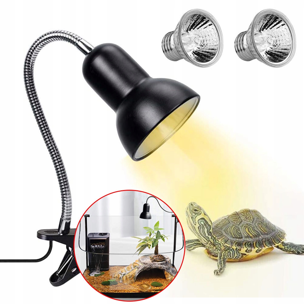 Levně Sada Topné Lampy S Uva Uvb Žárovkami Pro Plazy A 360° Svorkou