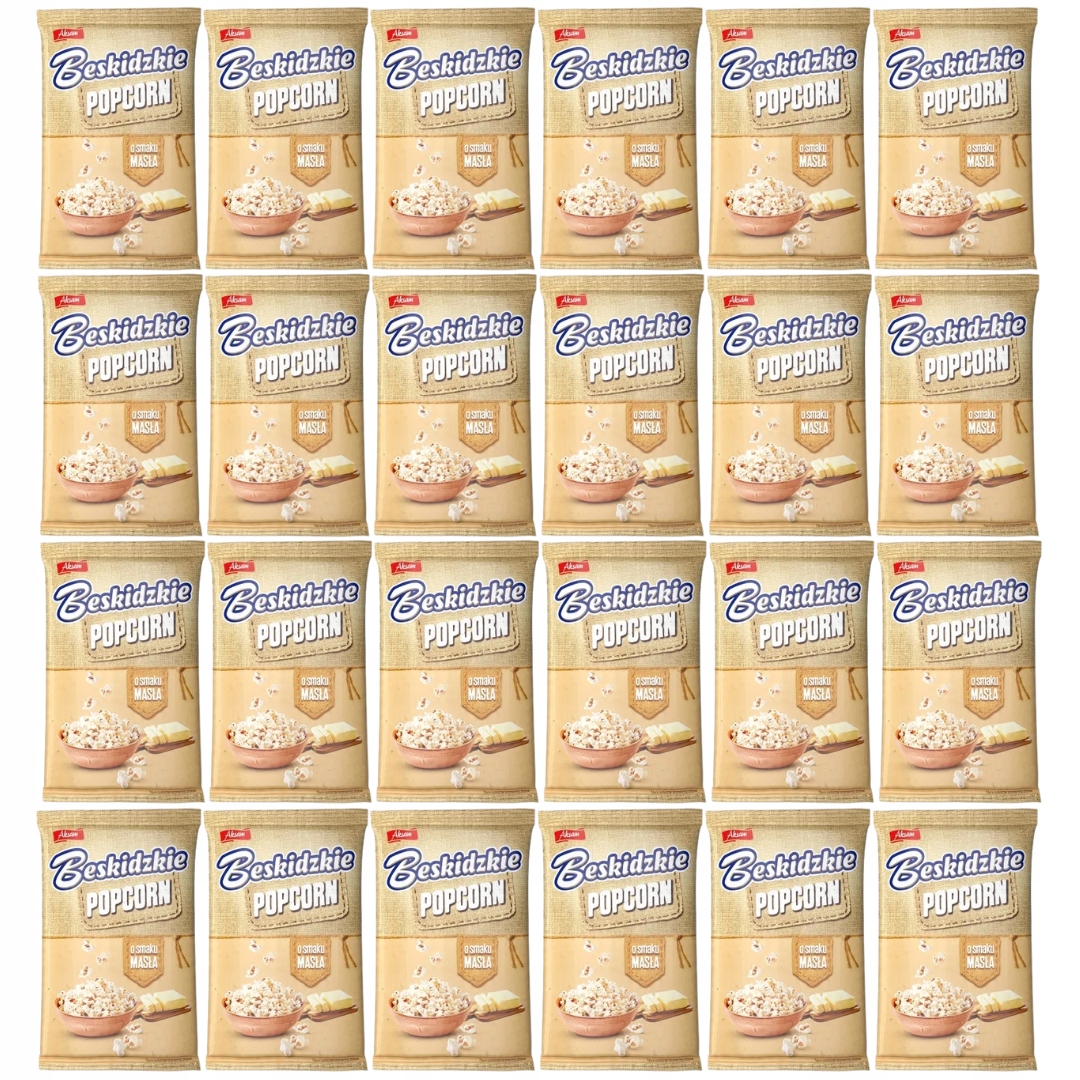 Levně Beskidzkie popcorn s příchutí másla 90 g x 24 kusů