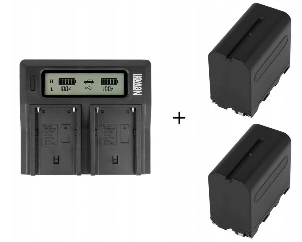 Zestaw ładowarka 2 akumulatory Newell F970