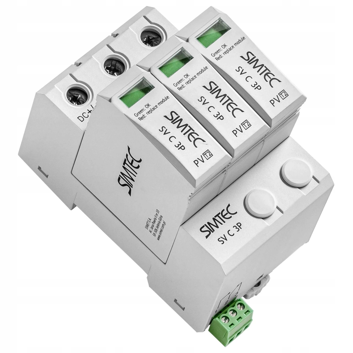 Omezovač Přepětí 3P Klasa 2 (C) Pv Uc1050V Up4,5kV Simet Sv C 3P Pv