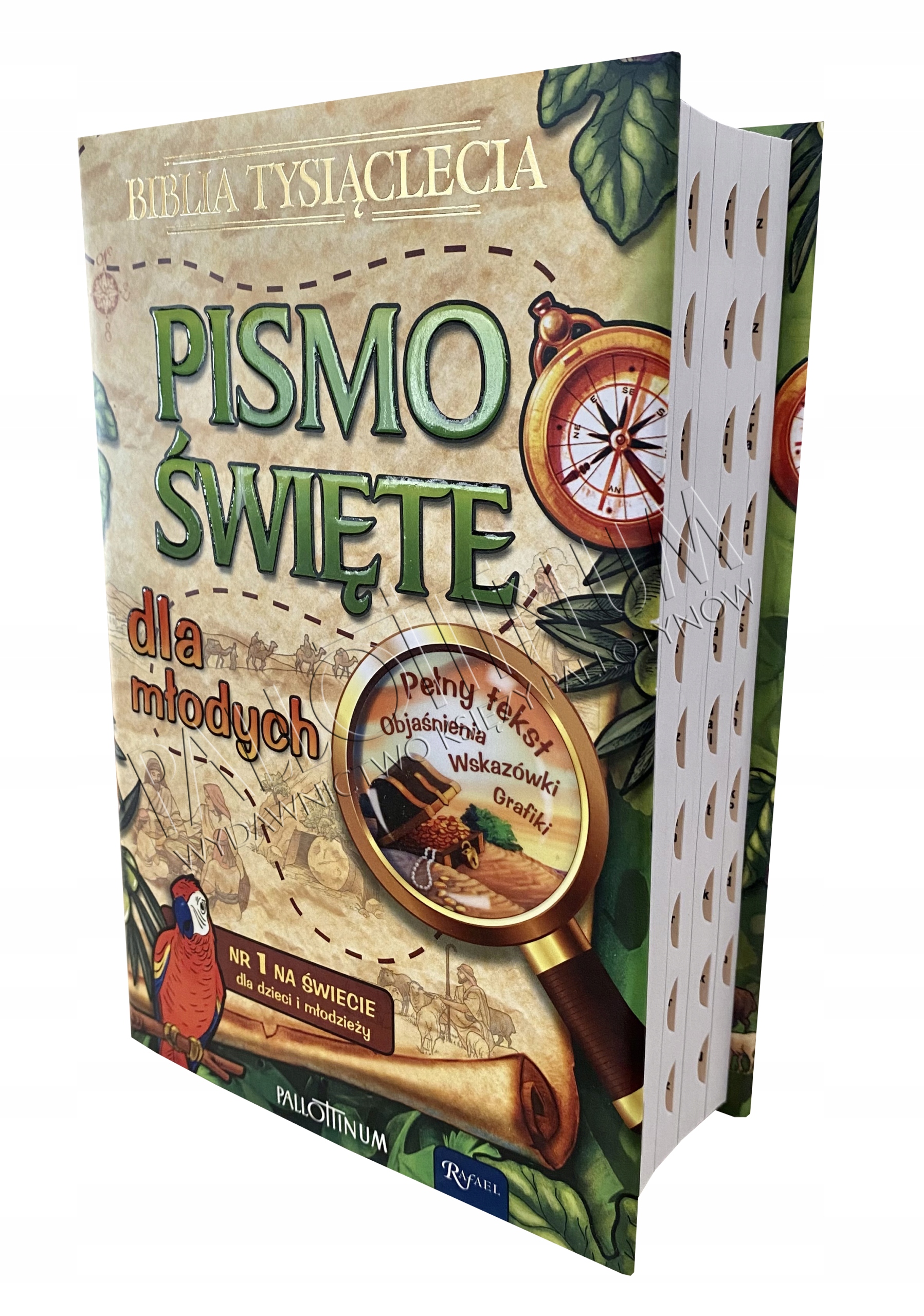 Biblia z PAPUGĄ-BIBLIA DLA MŁODYCH Z PAGINATORAMI