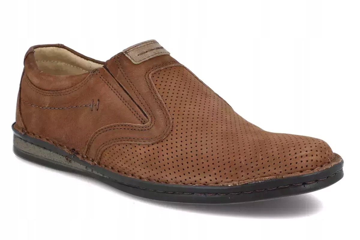 Polobotky Krisbut 4893 hnědá letní lehká kůže R43