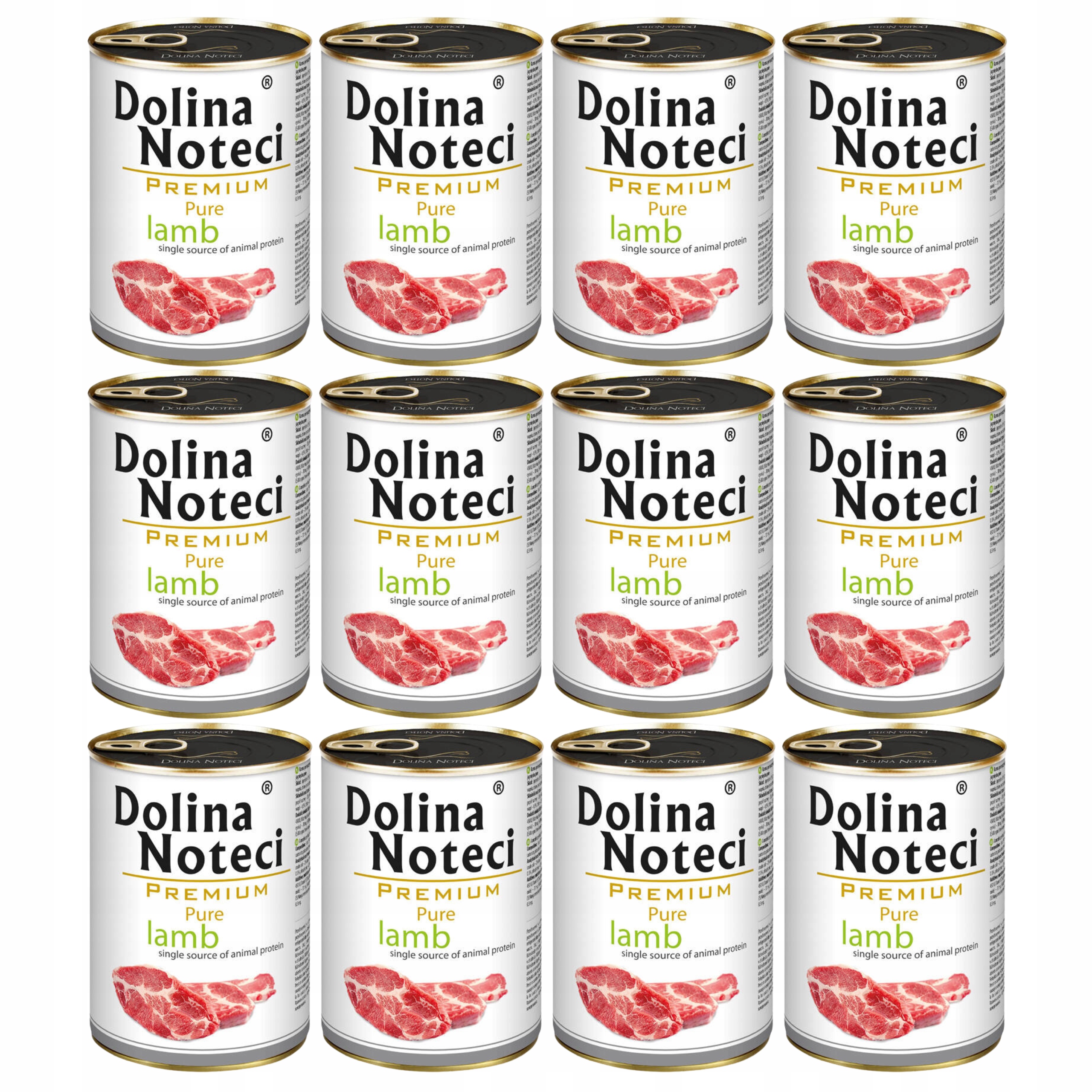 Levně Dolina Noteci Premium Pure krmivo pro psy jehněčí 12 x 400 g