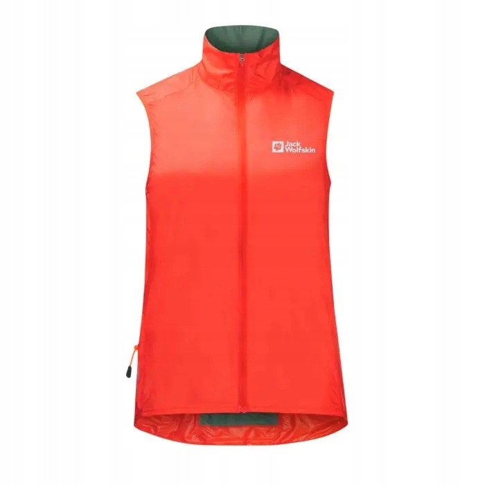 Jack Wolfskin Morobbia Wind Vest W tango oranžová Dámská cyklistická vesta M