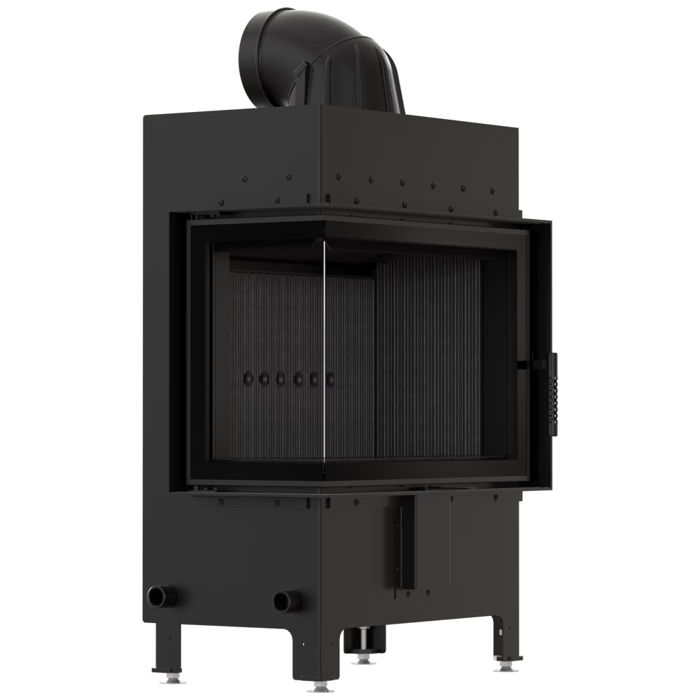 Komínová Vložka Lucy 12 kW Levá Černá Ocelová Vzduchová Ekoprojekt