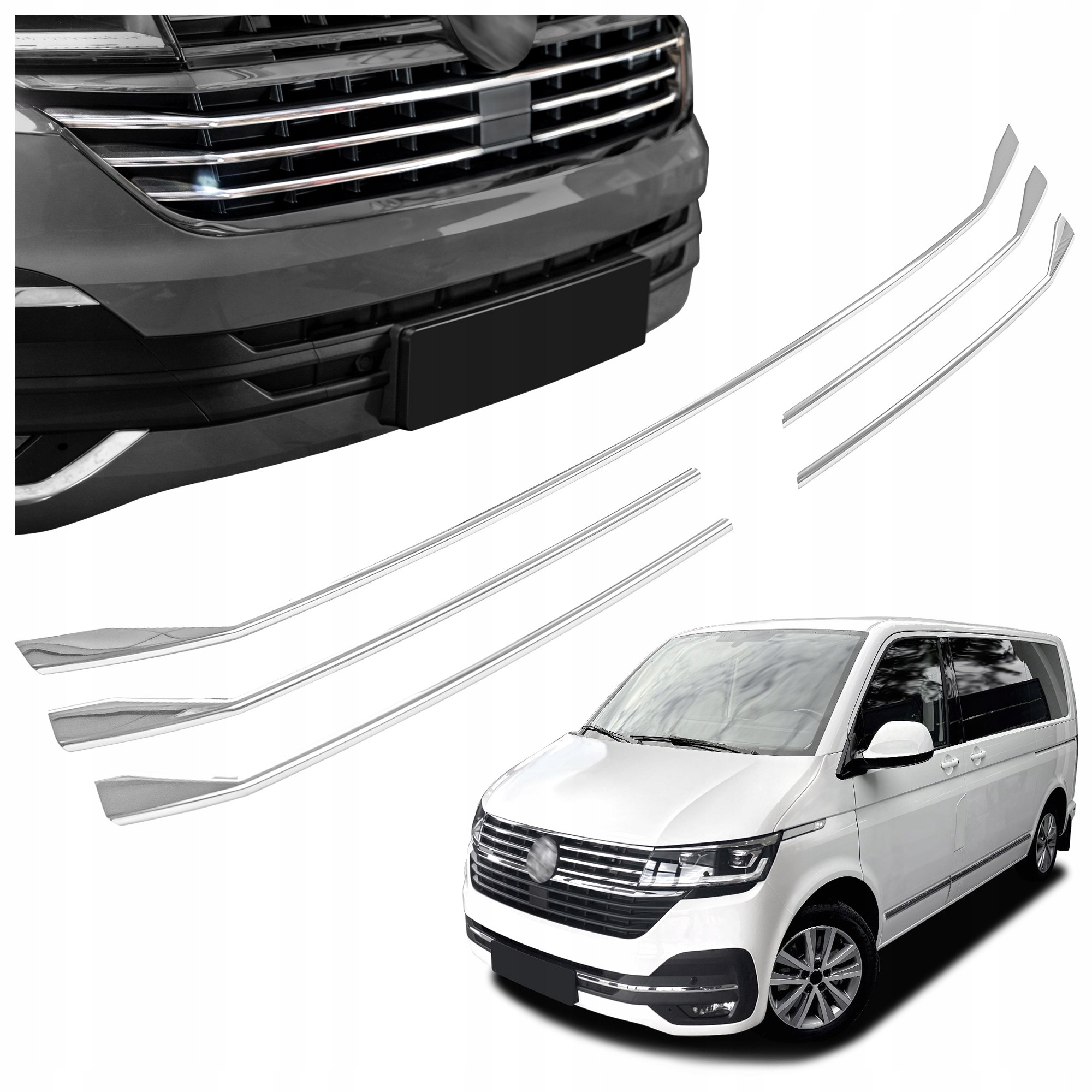 Lišty nárazníka predného pre Volkswagen Multivan VI T6.1 2019-