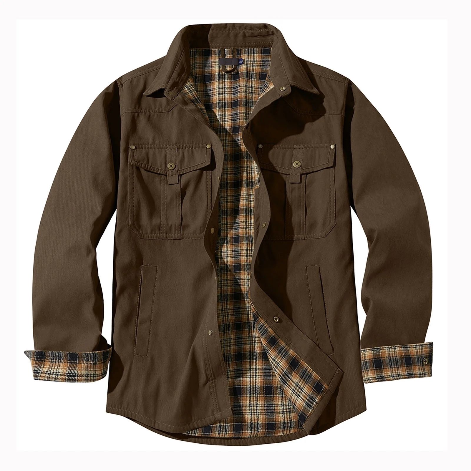 Koszula ,kurtka myśliwska wiosenno-jesienna miękka brązowa S