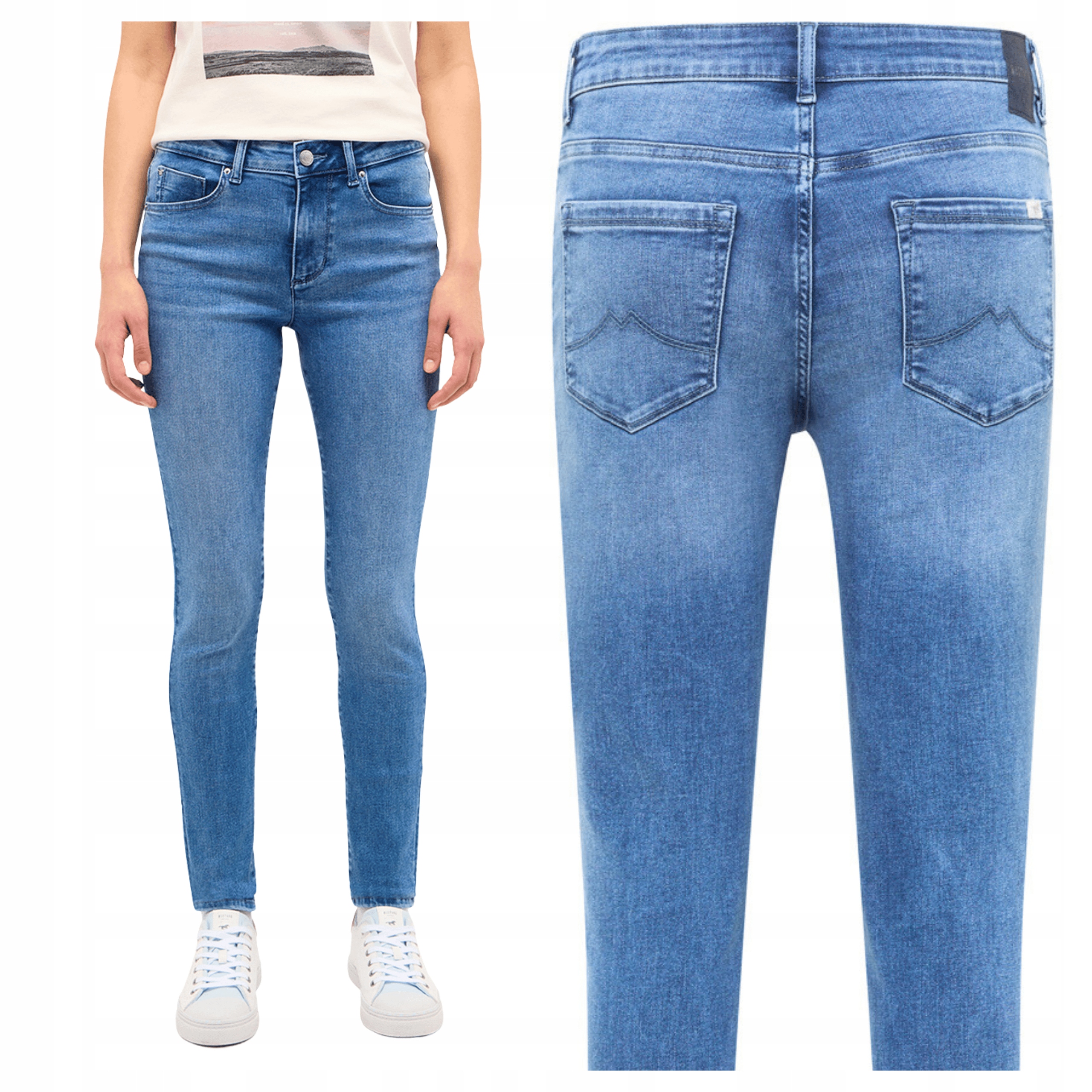 Mustang Shelby Skinny W27 L30 Dámské džínové kalhoty džíny Úzké Nohavice