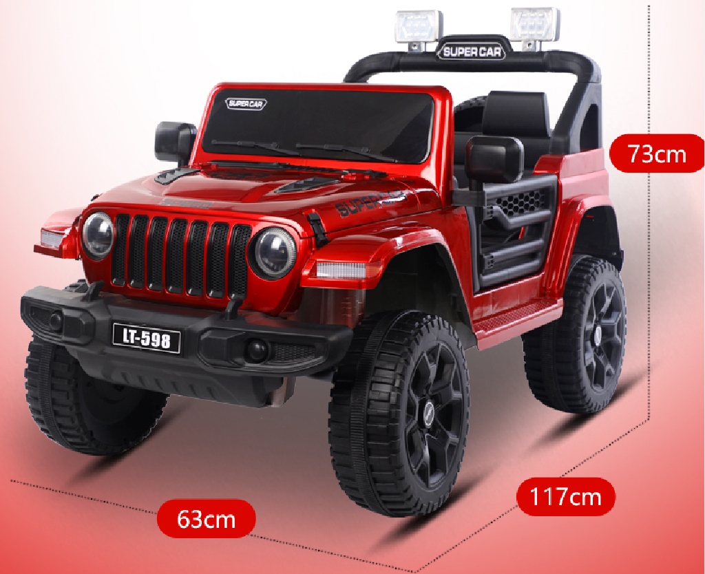 Jeep Off Road 4X4 elektrinis eko odos sėdynė nuotolinio valdymo pultas automobilis minkšti EVA ratai elektrinis automobilis vaikams
