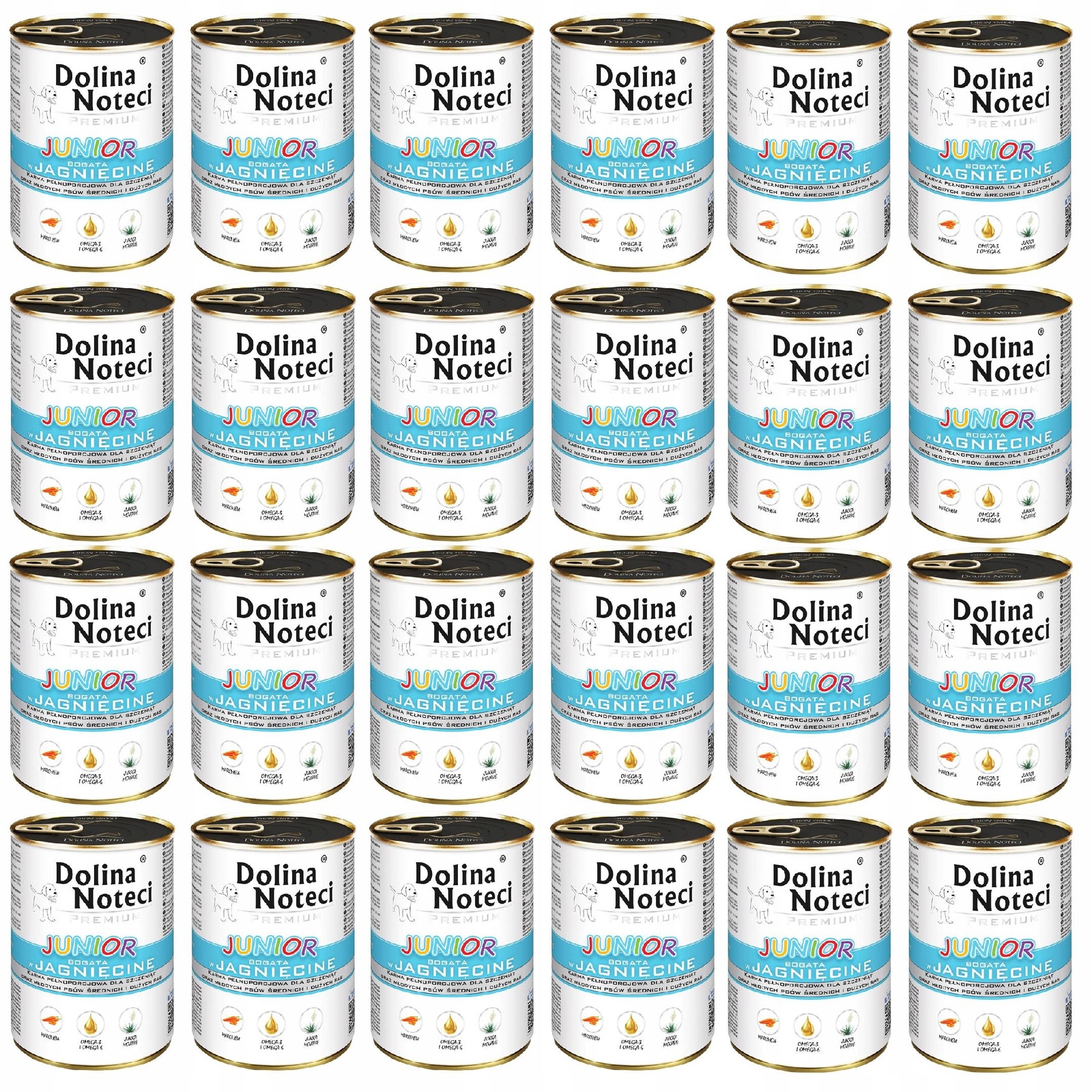 Levně Dolina Noteci Junior Krmivo mokré pro štěňata Jehněčí 24 x 400 g