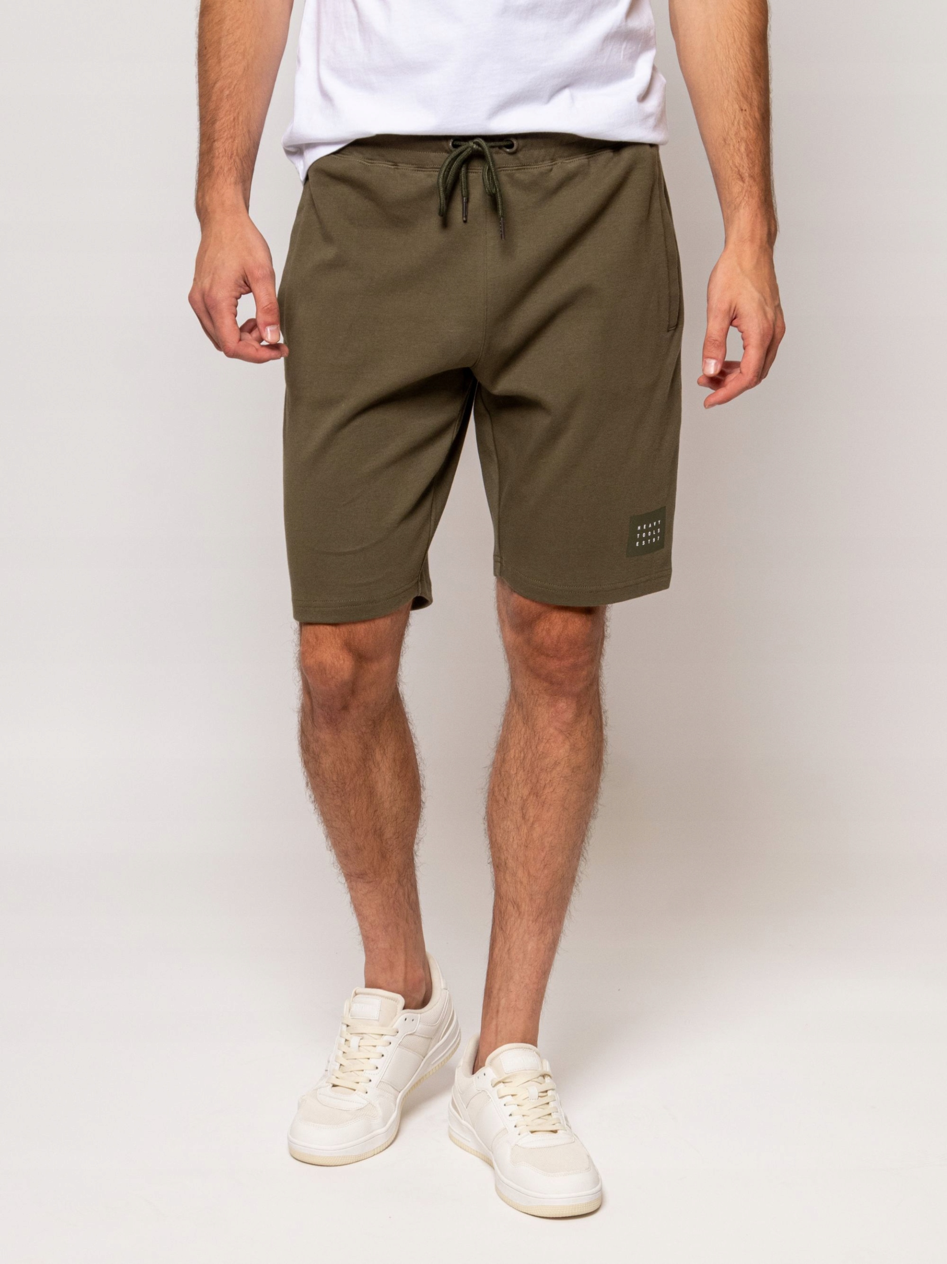 Heavy Tools Pánské Krátké Kraťasy, Teplákové Šortky Zibor Olivové vel. M