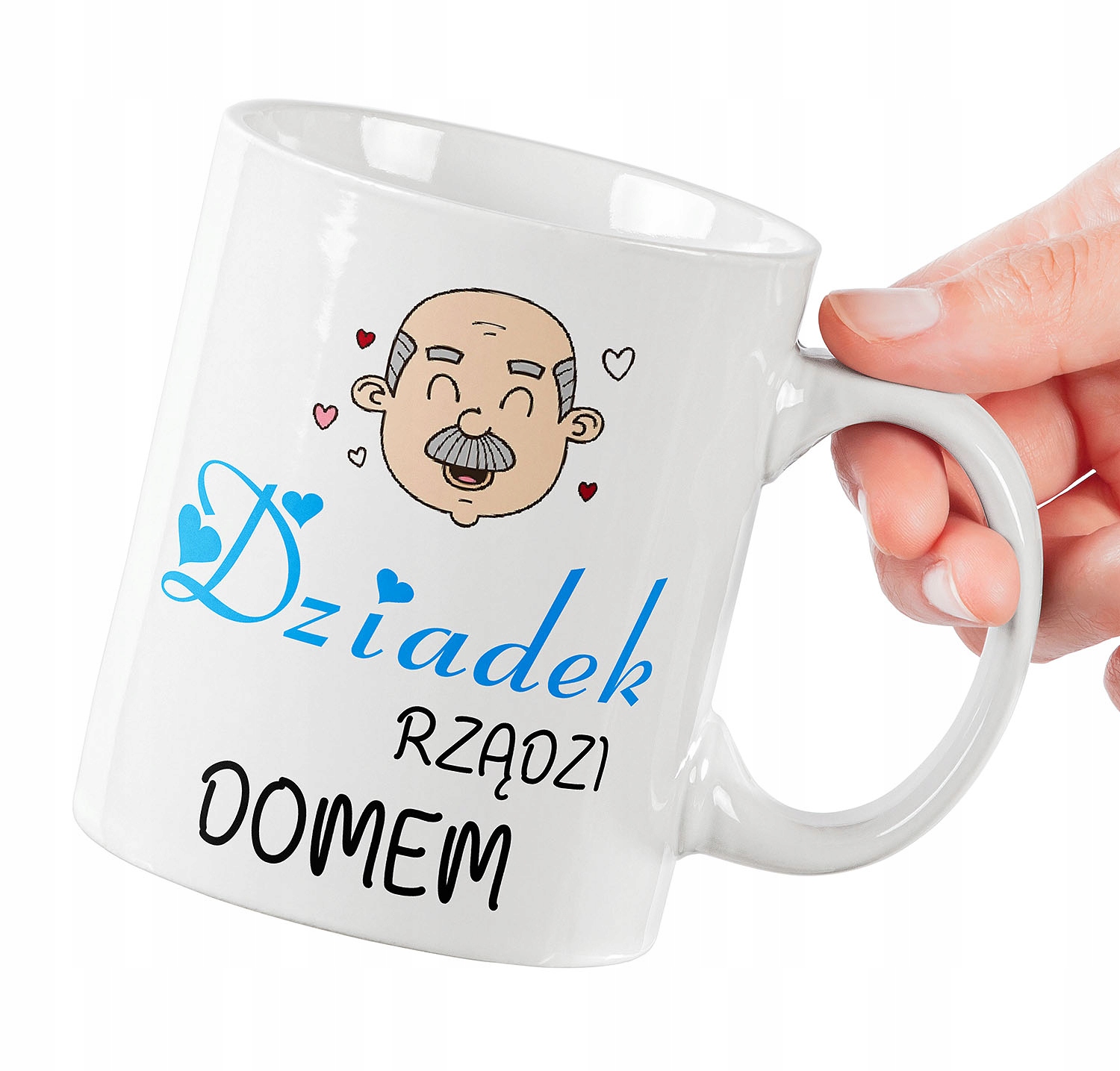 KUBEK NA DZIEŃ DZIADKA DZIADEK RZĄDZI DOMEM PREZENT UPOMINEK JAKOŚĆ