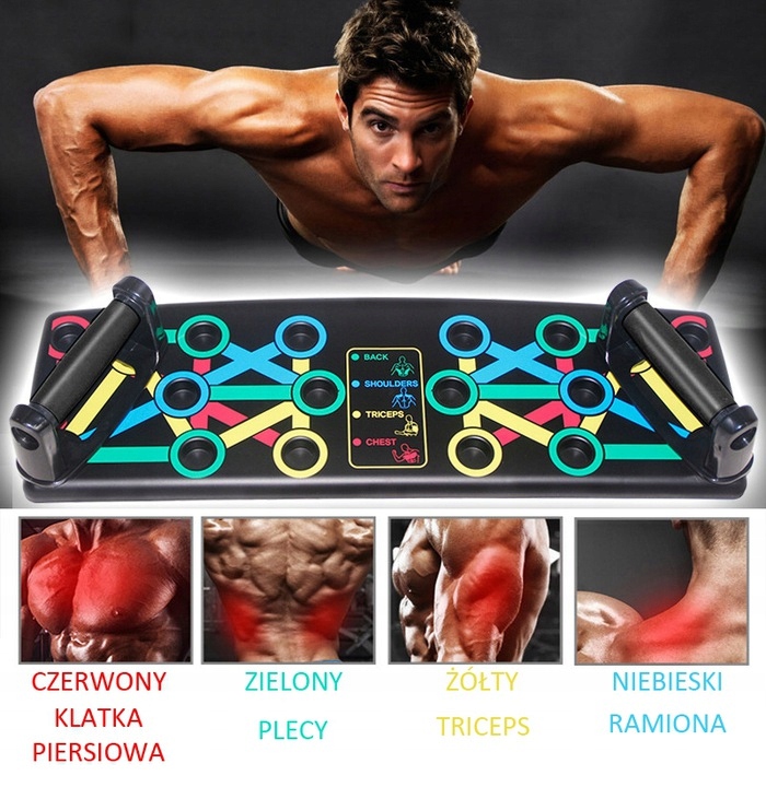 

Mocna Uchwyty do pompek 0 Push Up 16w1 Deska 16