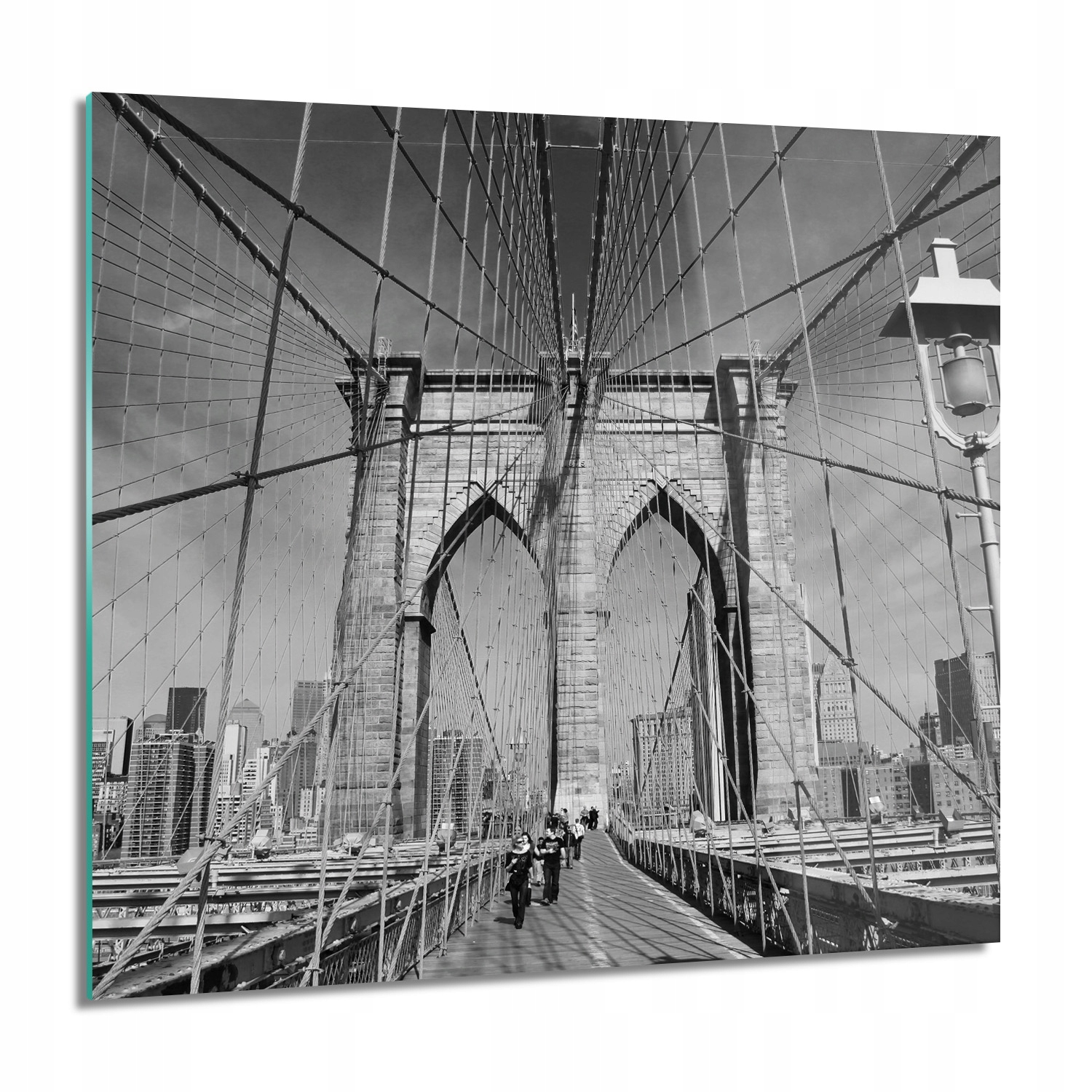 Brooklynský most Obraz na skle nástenný 60x60 grafika