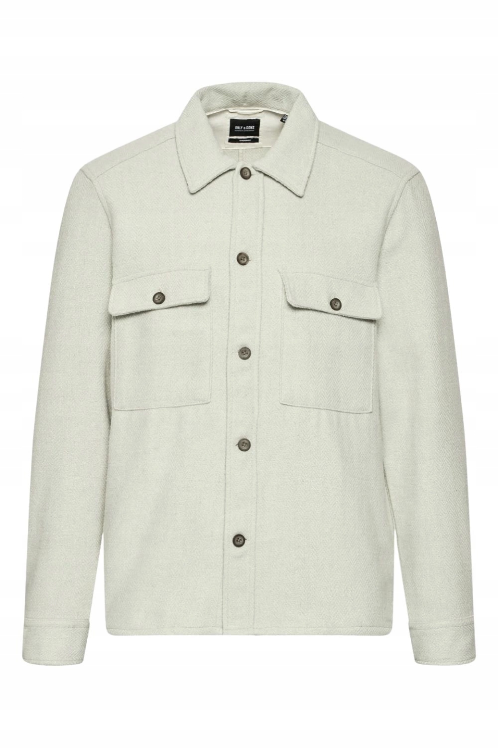 Pánská lehká košilová bunda Only&sons šedá, vlněná vel. S