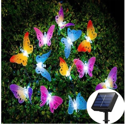 

Lampki Led Ogrodowe Motyle 5M 20 Led Panel Solarny