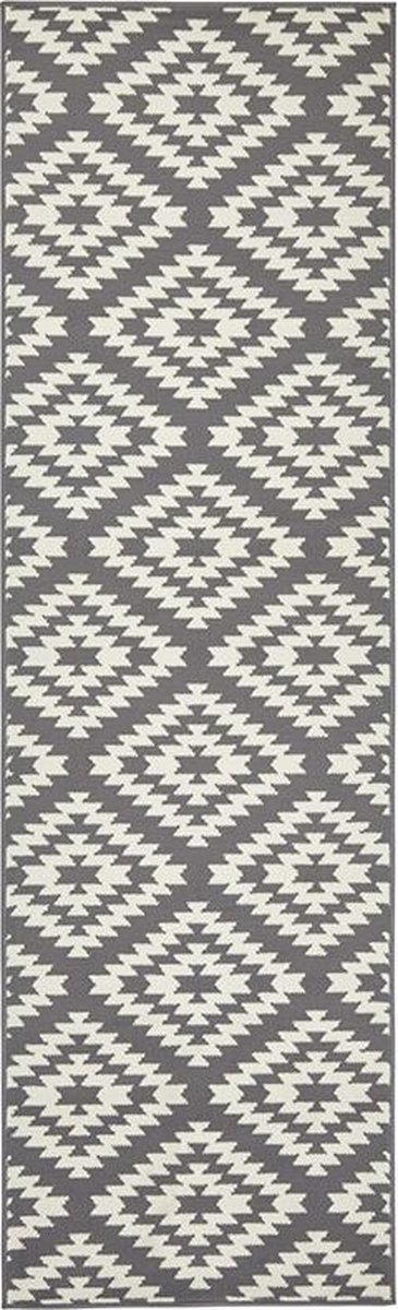 Behúň 80x200 cm do chodby a predsiene, moderný, krémovo sivý