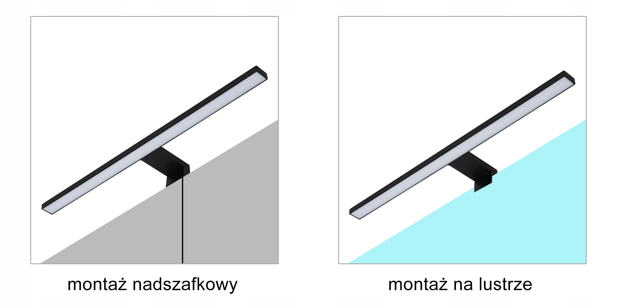 KINKIET ŁAZIENKOWY CZARNY 10W NAD LUSTRO/SZAFKĘ Rodzaj gwintu zintegrowane źródło LED