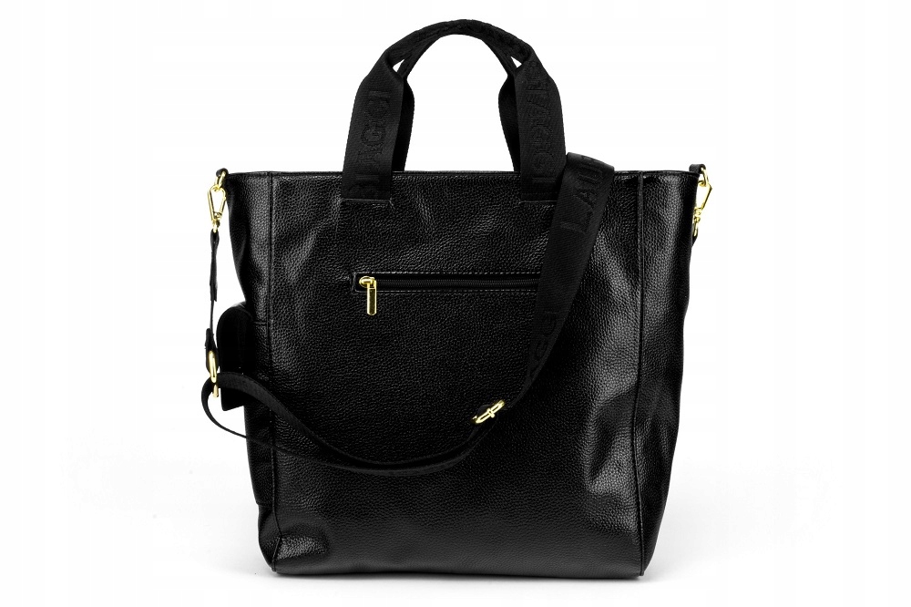 TOREBKA DAMSKA SHOPPER LISTONOSZKA LAURA BIAGGI BIAŁA A4 NA RAMIĘ Z LOGO Kolekcja nowa z metkami