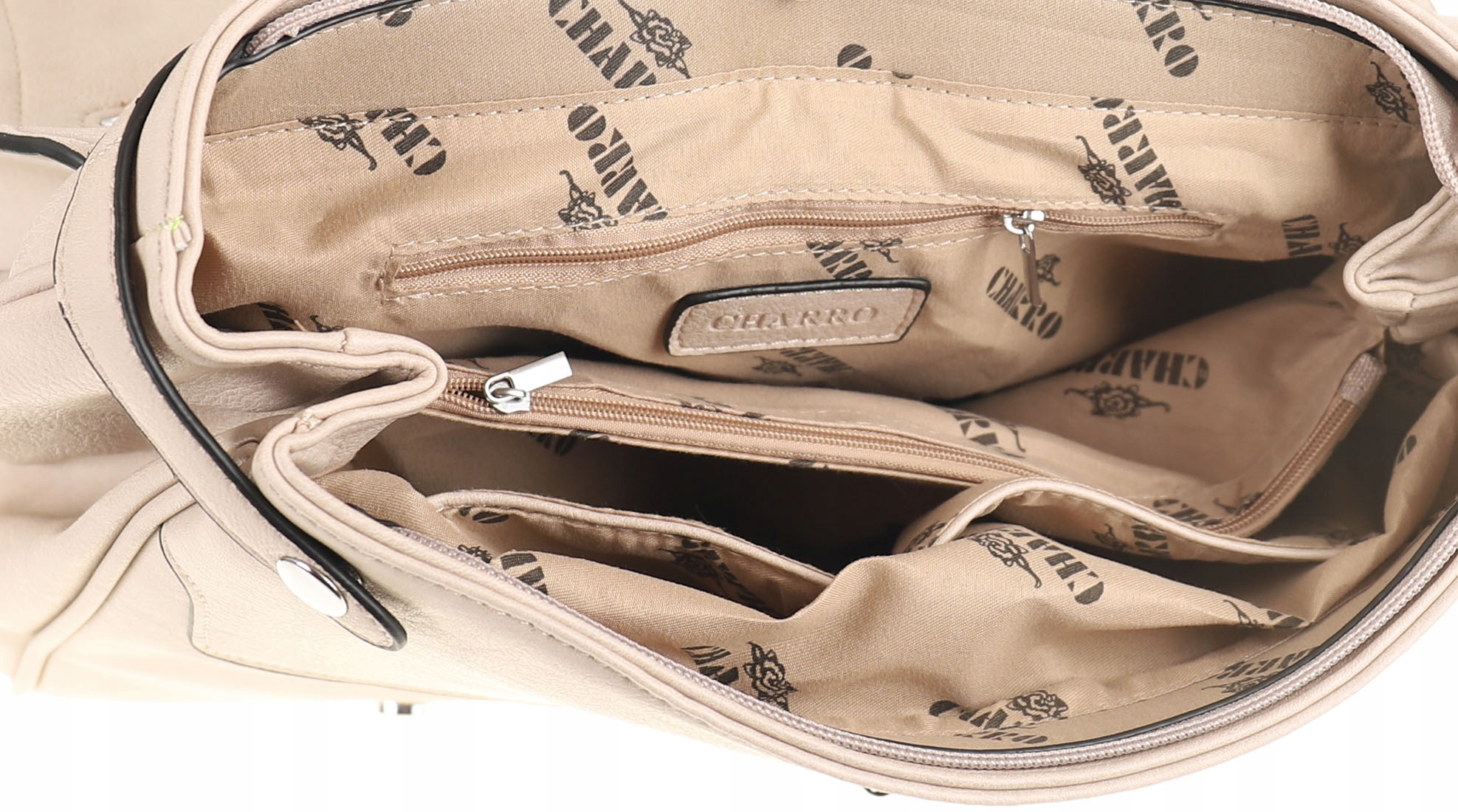 CHARRO Torebka Damska niebieski kuferek listonoszka CH73652 Wathet Kolor okuć srebrny