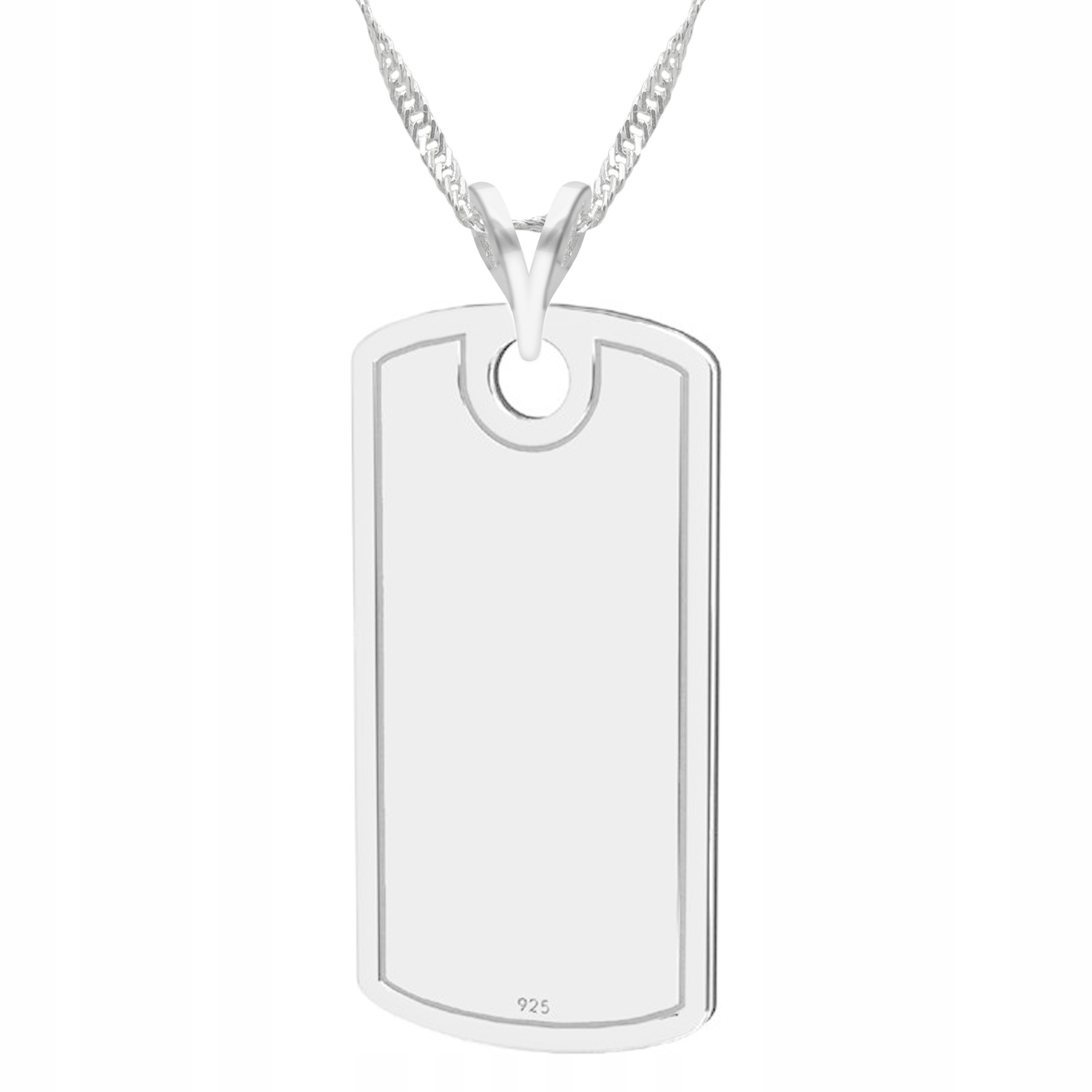 Stříbrný náhrdelník Medailon s Nesmrtelným Vojenská Známka Stříbro 925