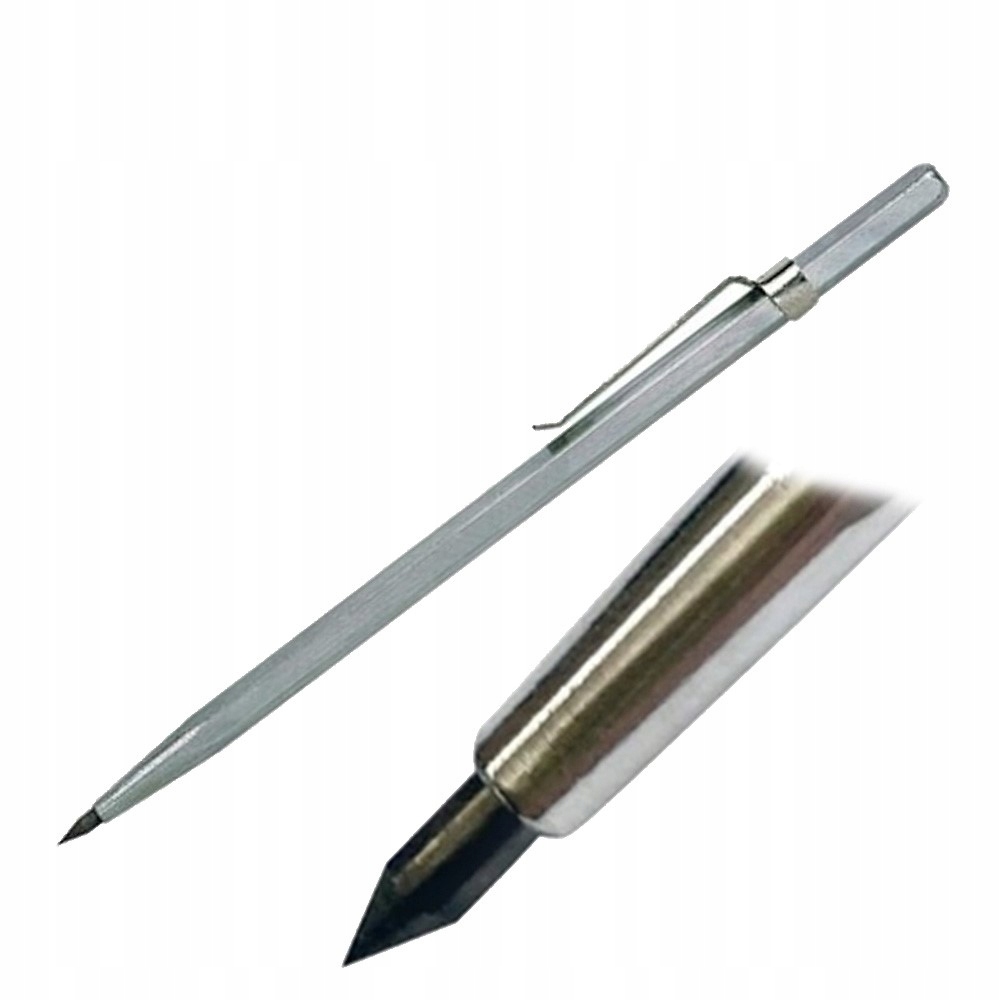 Prosty Niemiecki solidny rysik traserski FORMAT długość 150 mm z ostrzem HM