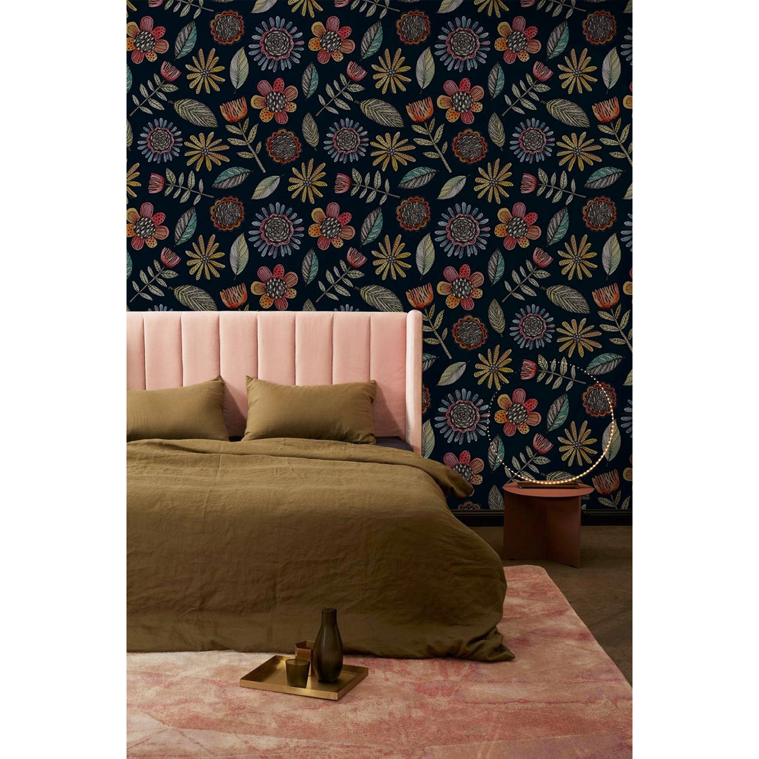 

Fototapeta do salonu Kwiaty ludowy wzór 250x104 cm