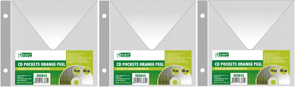 

Koszulki groszkowe na CD D.Rect A10 100µm 10szt x3