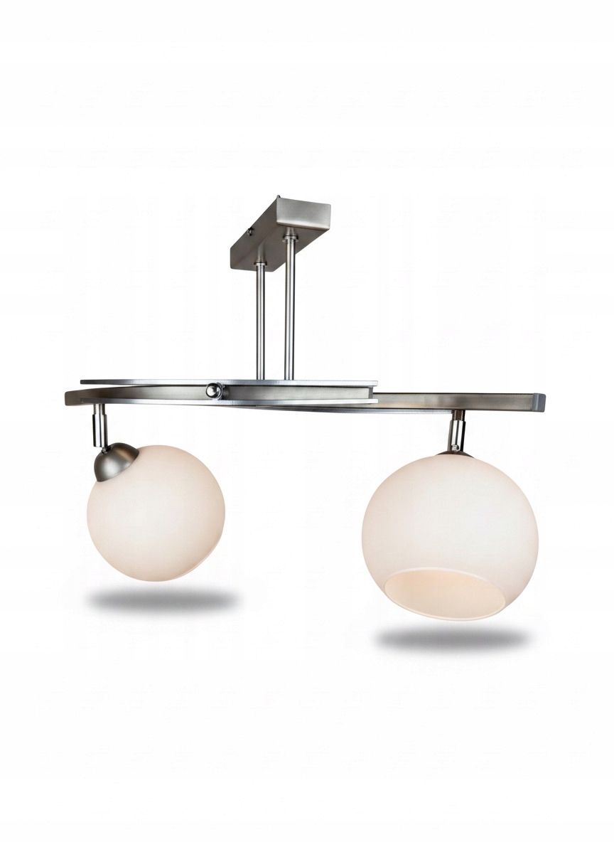 Stropná Lampa Luster Fiona 2 Satén 2x E27 Euro-lamp Biela Otvorená Gulička