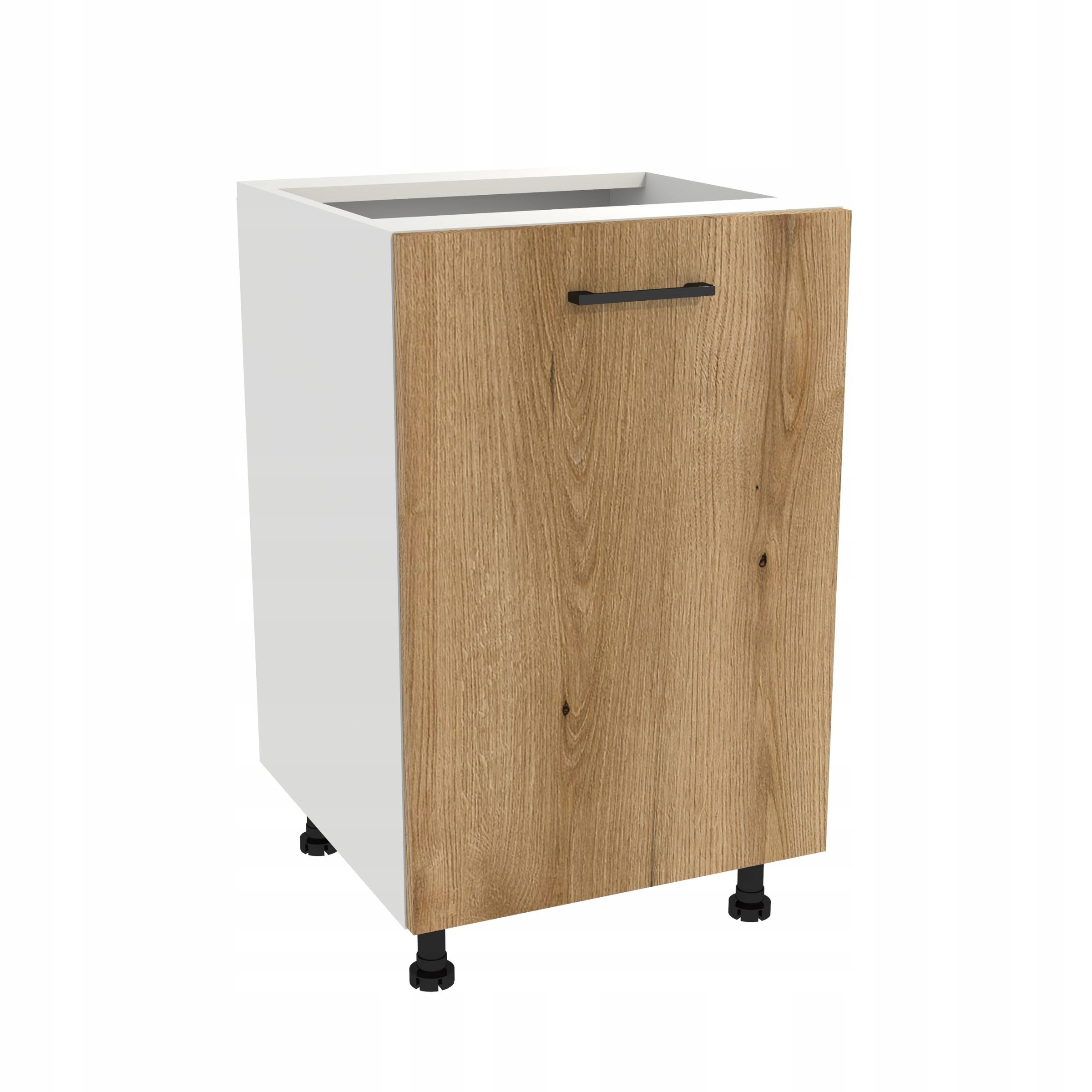 Dolní kuchyňská skříňka 50 Capri korpus Bílý přední dub Evoke