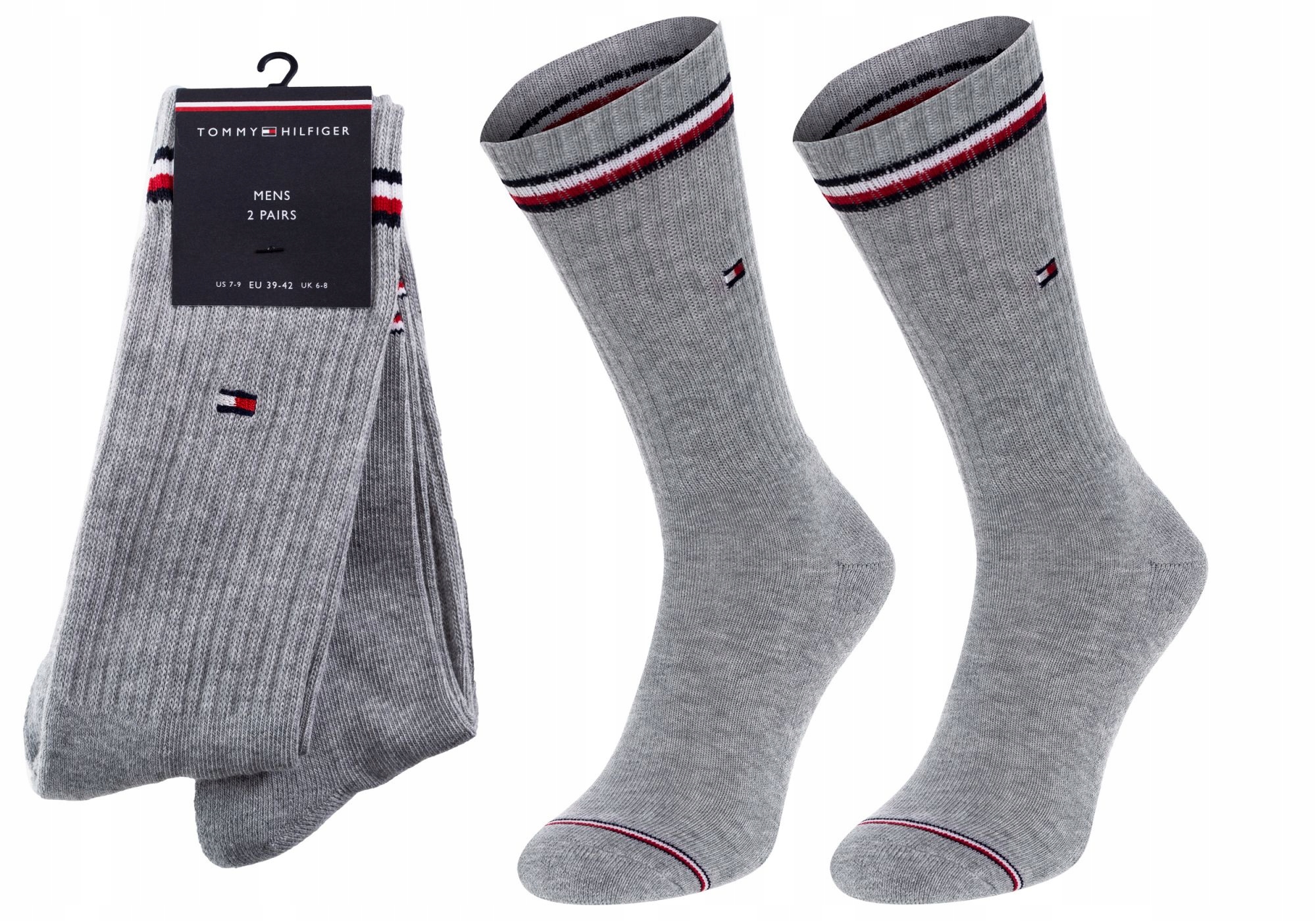 

Tommy Hilfiger Męskie Długie Skarpety 2P R: 39-42