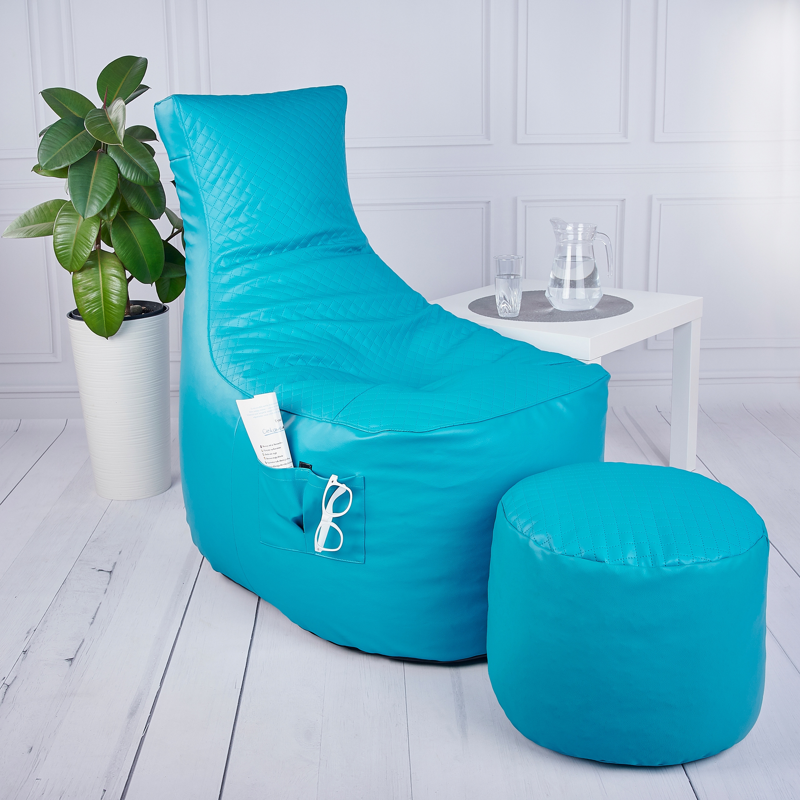 FOTEL WOREK KOMFORT XXXXL + GRATIS PUF MEGA SAKO Wysokość mebla 100 cm