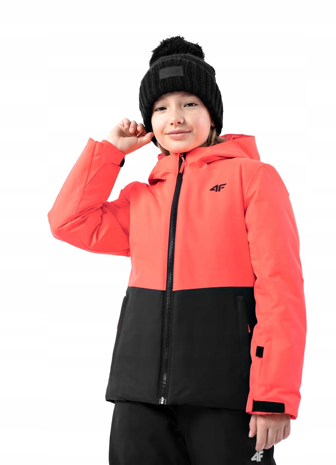 Kurtka Zimowa Z Membraną Narciarska Dziecięca 4F HJZ22-JKUDN001-63N