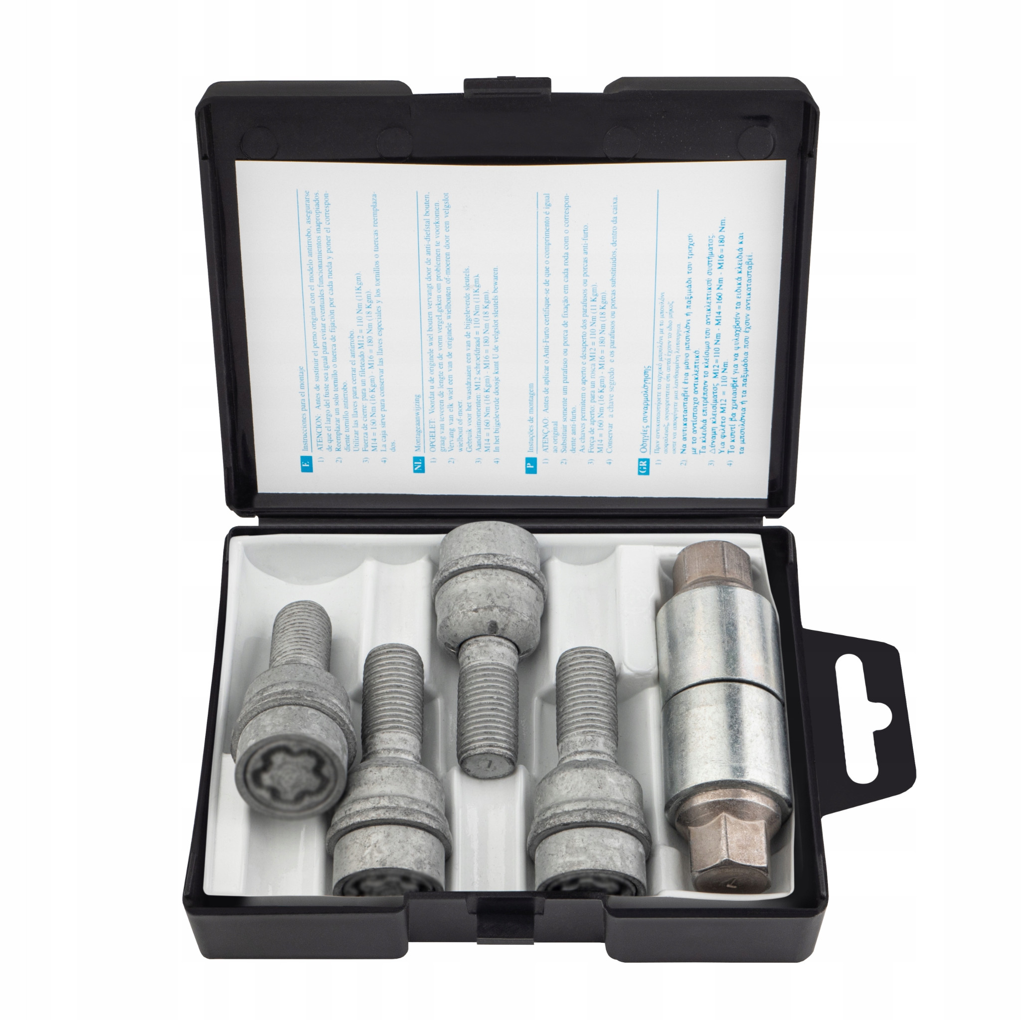 Zajišťovací šrouby s výběrem nástavce