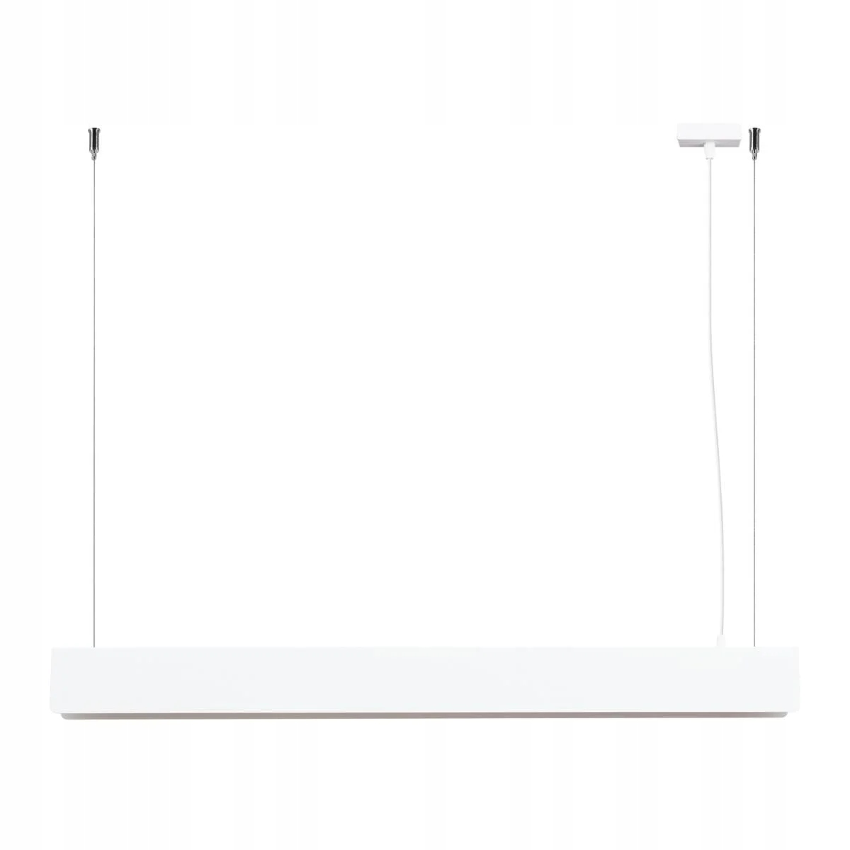 Závěsná lampa bílá podlouhlá 120 cm s žárovkou nad ostrovní stůl 3000K Sollux