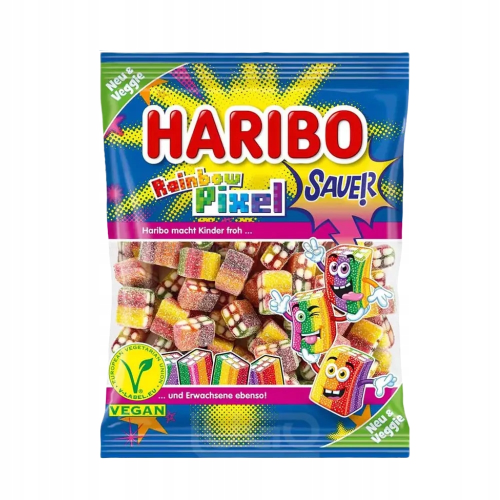Levně Želé Bonbony Haribo Rainbow Pixel 160 g