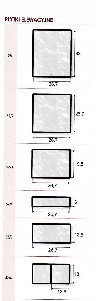 Forma kamień łupek PŁYTKI ELEWACYJNE 52/2 Kod producenta 1894