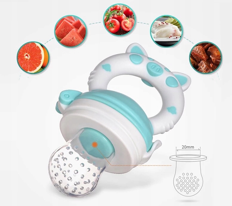 BI-BI SILIKONOWY GRYZAK SMOCZKA DO PODAWANIA POKARMU KARMIENIA ROZ. M Marka Bibi